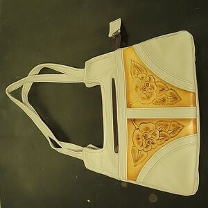 Handmade leather purse from Mexico